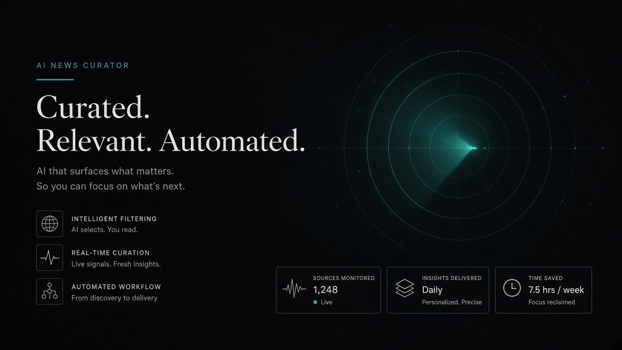 AI News Radar — Strict AI/Automation News Curator