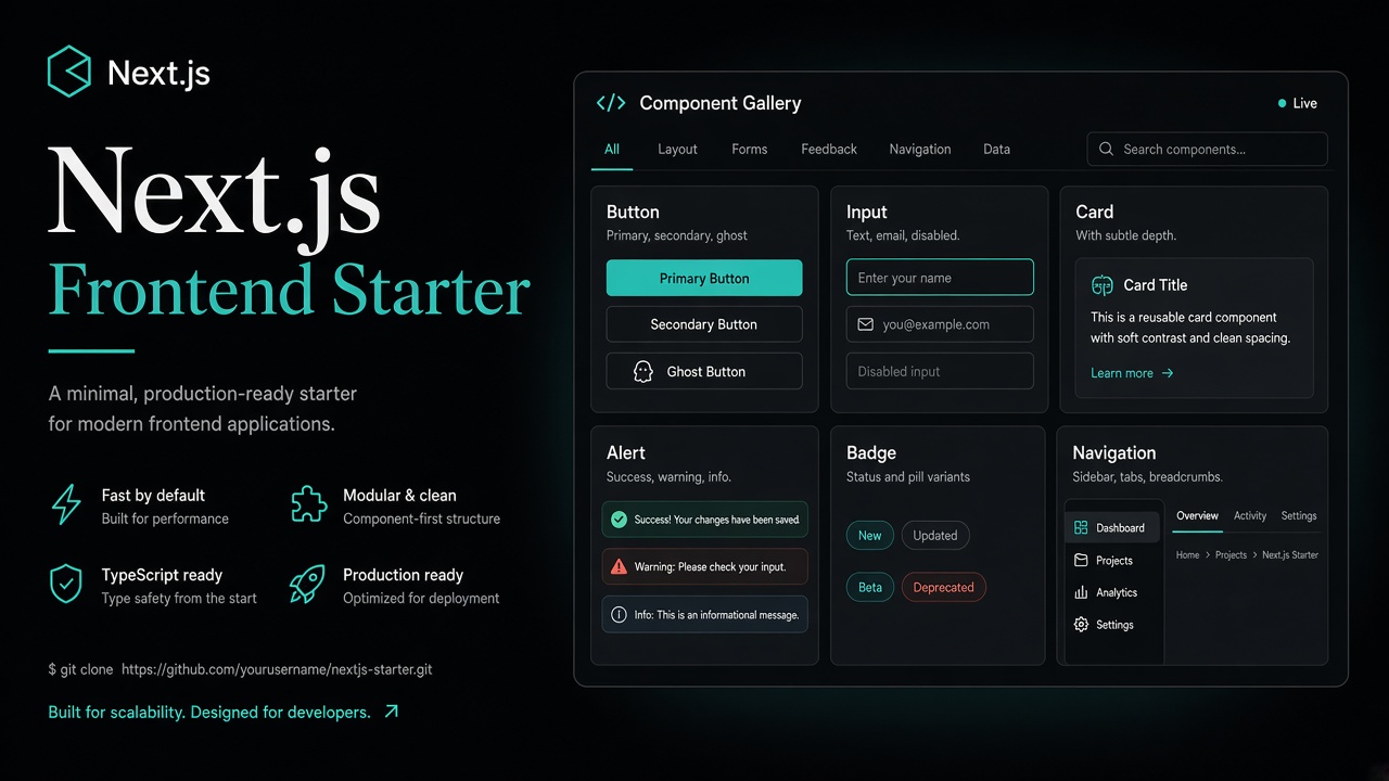 CoreKit - Next.js Frontend Starter