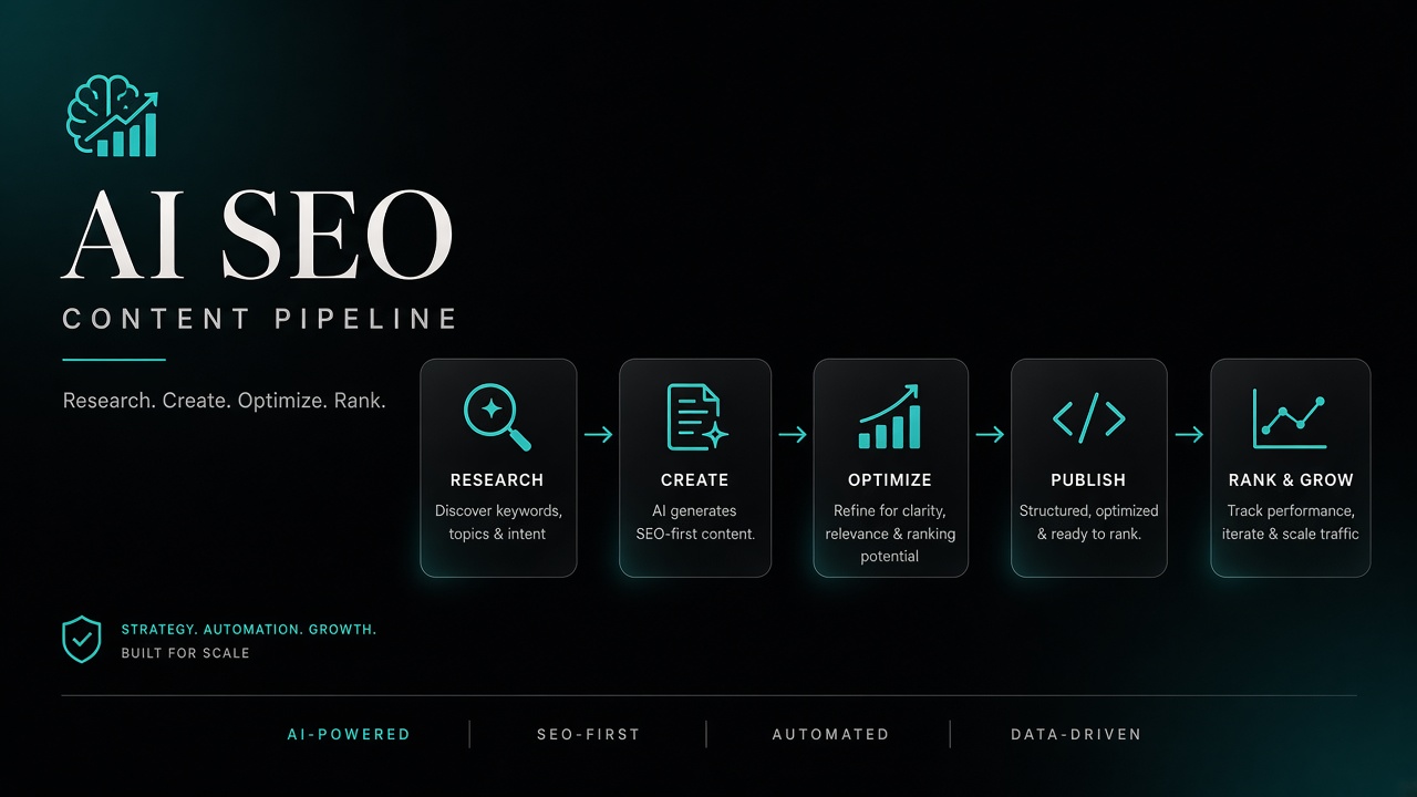 PGP — AI-Driven SEO Content Pipeline (Site Intel → Keywords → Articles → Publish)